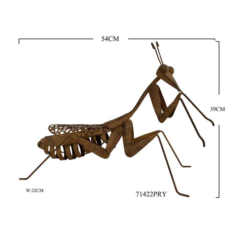 Willow &amp; Silk Garden Decor Figurine Lucky Praying Mantis