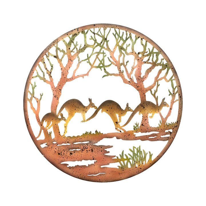 Willow &amp; Silk Wall Art Nature Tree Kangaroos Laser-Cut 99cm