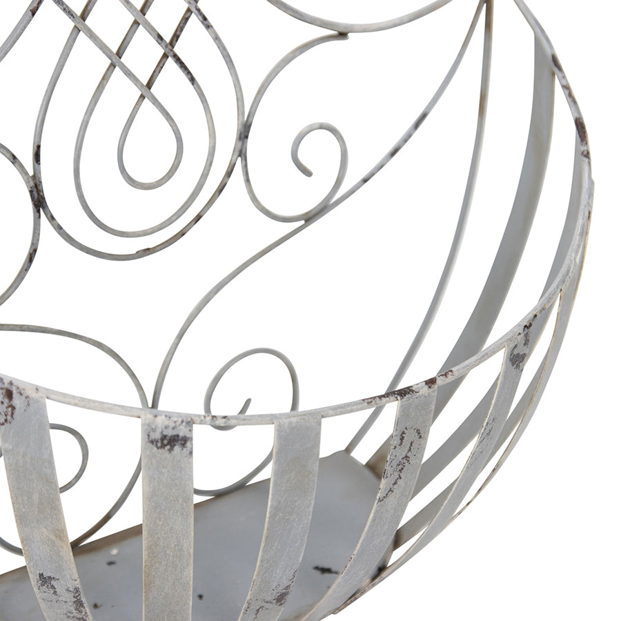 Willow &amp; Silk Nested 39cm/33cm Set of 2 Metal Fleur Wall Planter