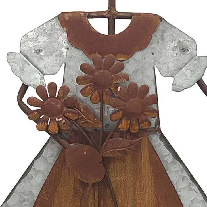 Willow &amp; Silk Set of 2 Country Kids Holding Hands Garden Ornament