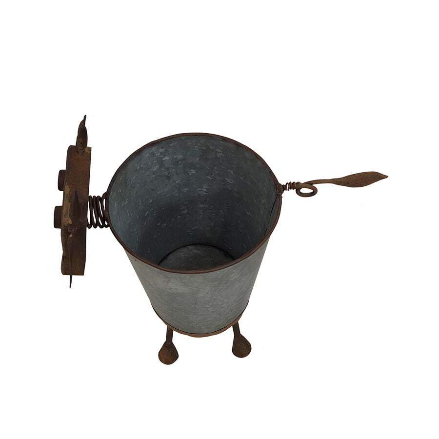 Willow &amp; Silk Cow Pot Planter - Rust