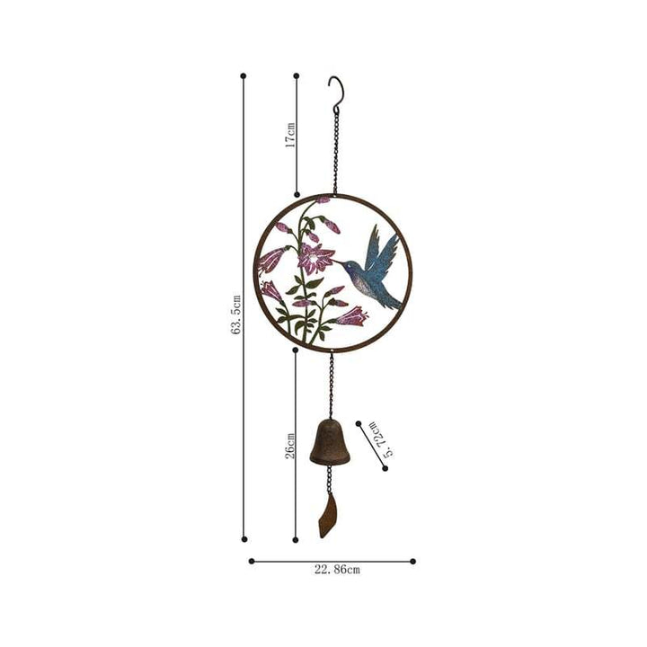 Willow &amp; Silk Hummingbird Laser-Cut Hanging Bell Decor