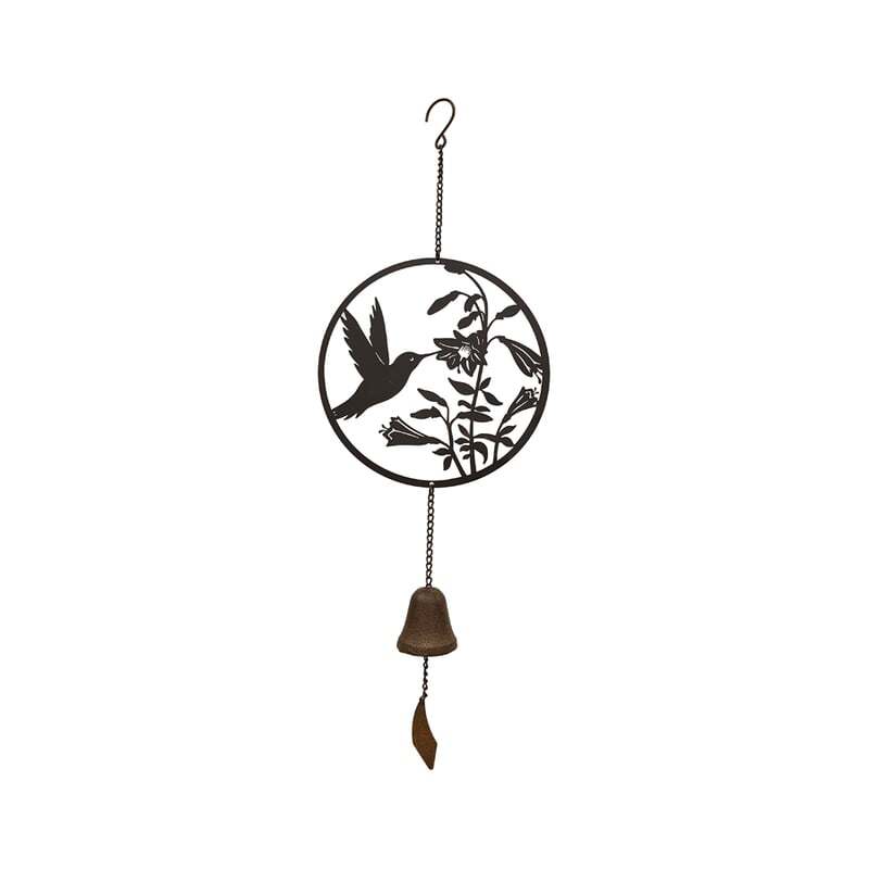 Willow &amp; Silk Hummingbird Laser-Cut Hanging Bell Decor
