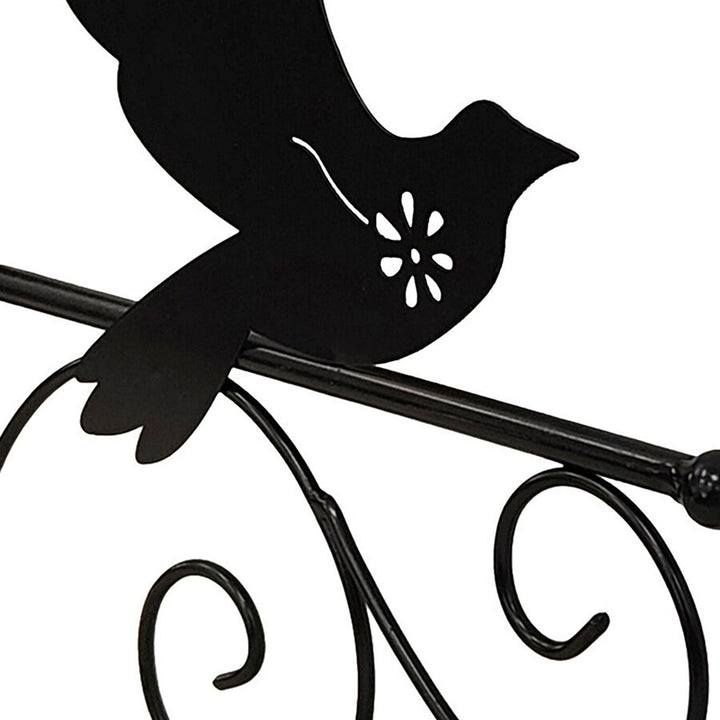 Willow &amp; Silk Black 33.5cm Flying Bird Silhouette Wall Hook Bracket