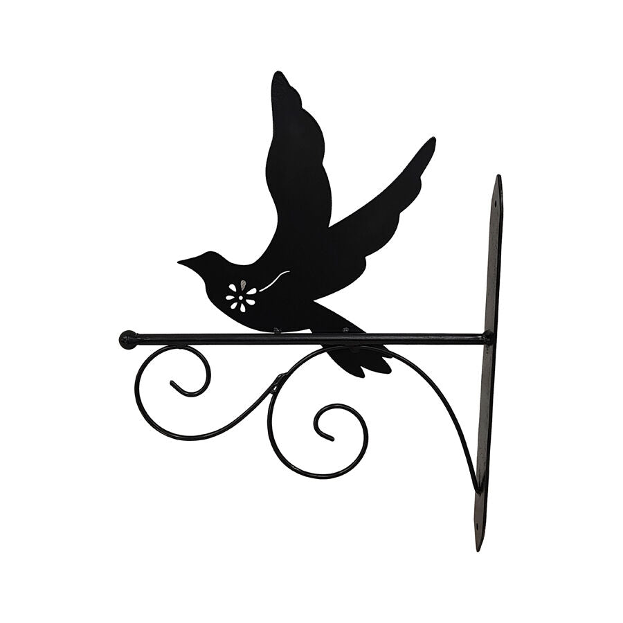 Willow &amp; Silk Black 33.5cm Flying Bird Silhouette Wall Hook Bracket