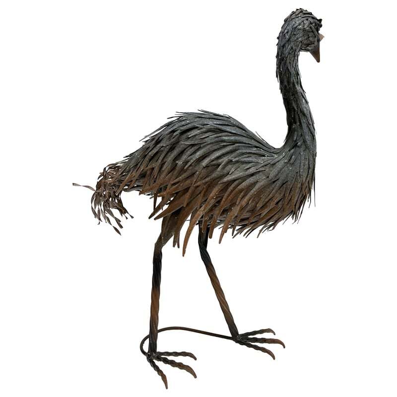 Willow &amp; Silk Animal Figurine Emu w/Open Beak