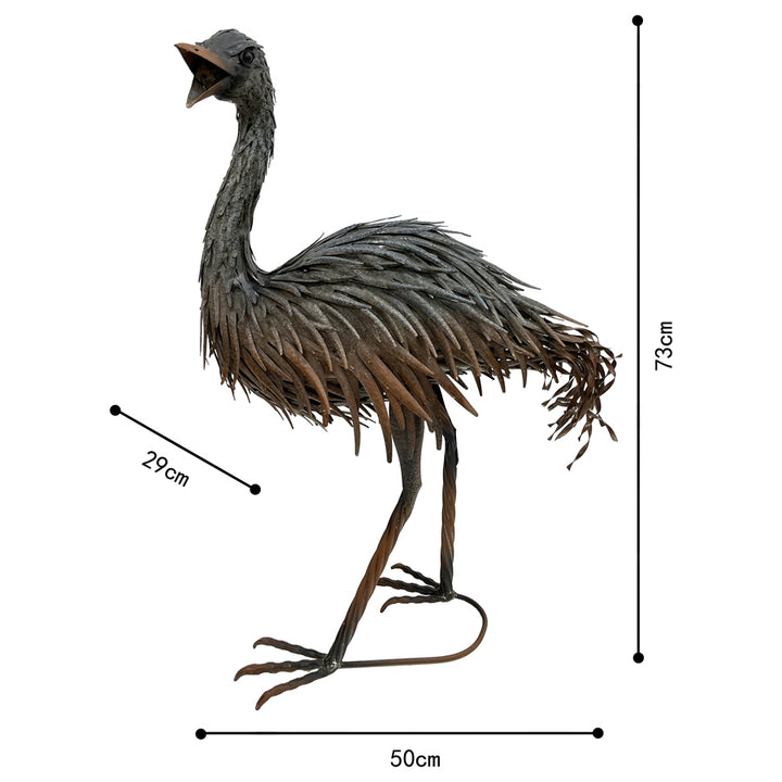 Willow &amp; Silk Animal Figurine Emu w/Open Beak