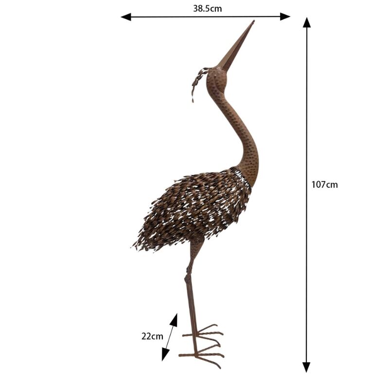Willow &amp; Silk Rust Crane Bird &