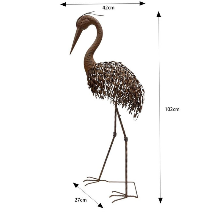 Willow &amp; Silk Rust Crane Bird &