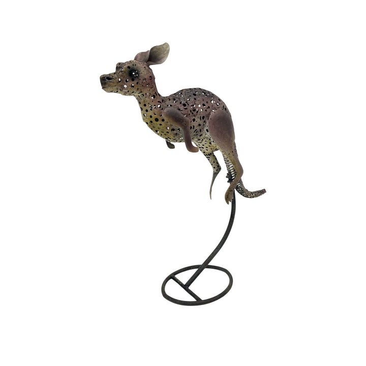 Willow &amp; Silk Jumping Kangaroo on Stand 55x21x75cm