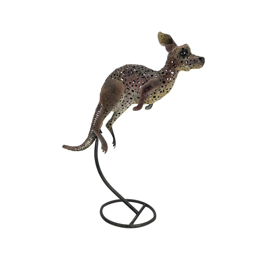Willow &amp; Silk Jumping Kangaroo on Stand 55x21x75cm