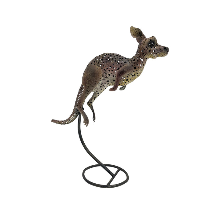 Willow &amp; Silk Jumping Kangaroo on Stand 55x21x75cm