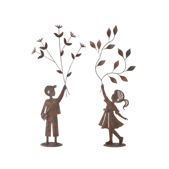 Willow &amp; Silk Set/2 Asst Kids W/Branches 33x16.5x88cm/31x16.5x84cm
