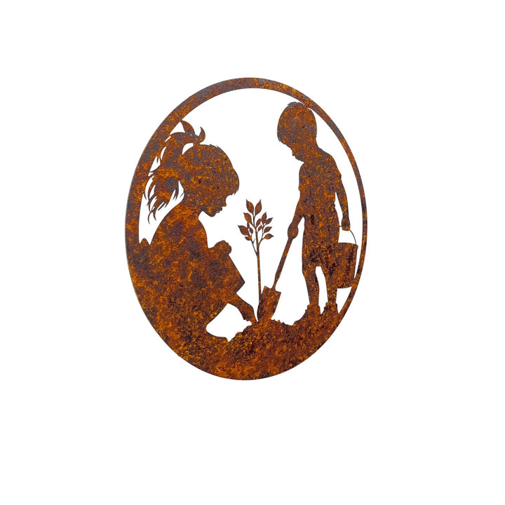 Willow &amp; Silk Laser Cut Kids in The Garden Wall Art  60x0.6x60cm