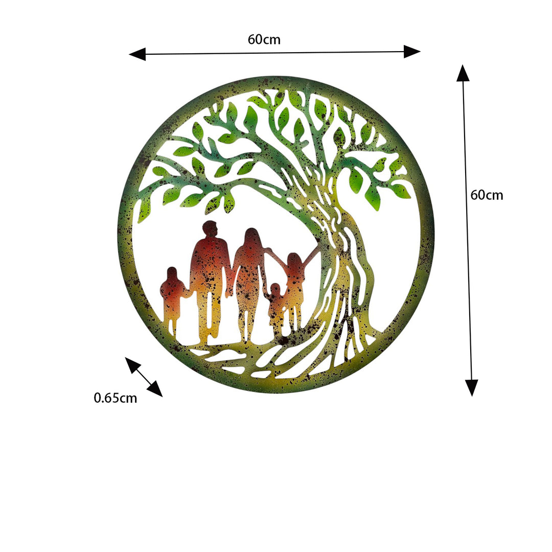 Willow &amp; Silk Laser Cut Family &amp; Tree of Life Wall Art 60x0.6x60cm