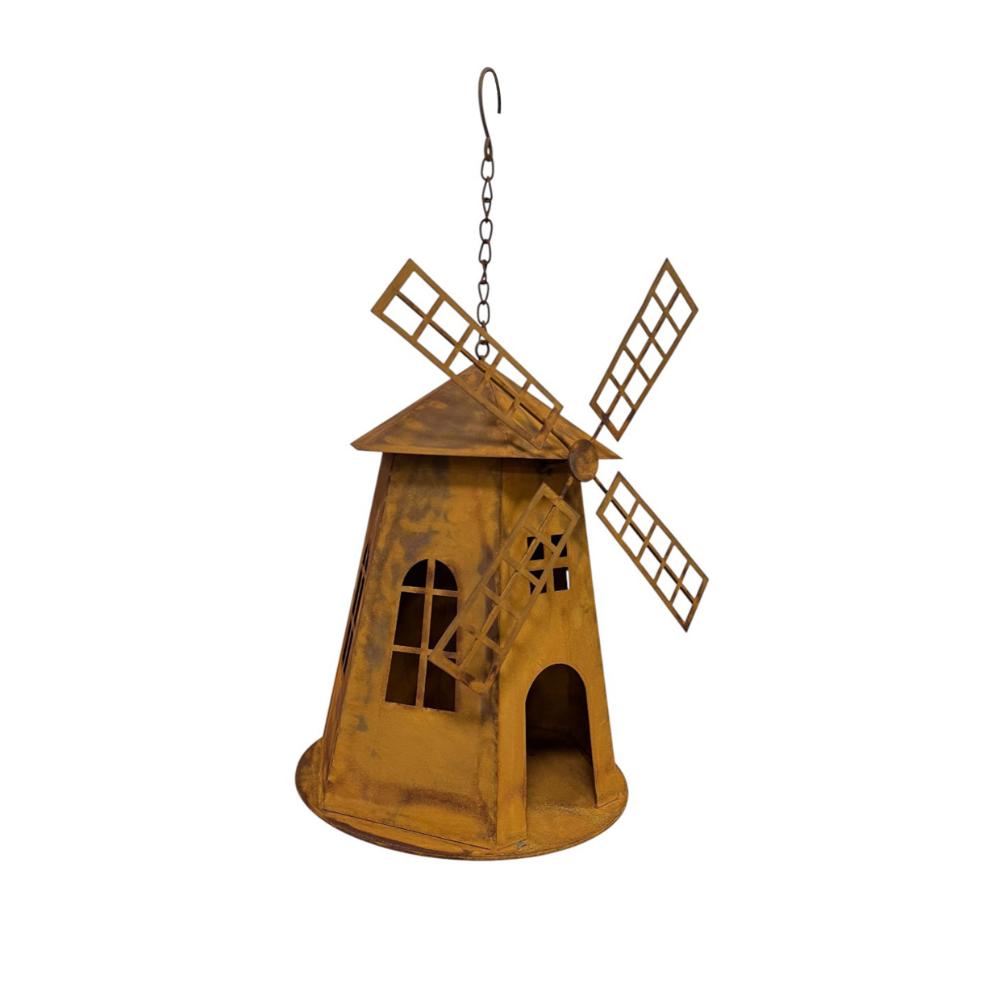 Willow &amp; Silk Dutch Windmill Birdhouse 23x23.5x46cm