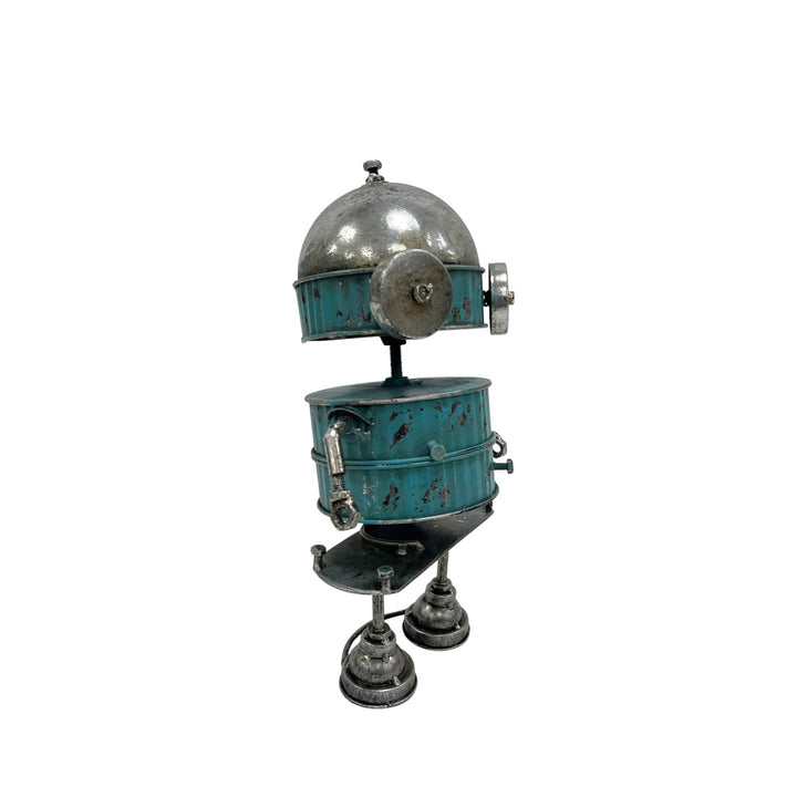 Willow &amp; Silk Blue Robot  Decoration 18.5x12.5x29.5cm