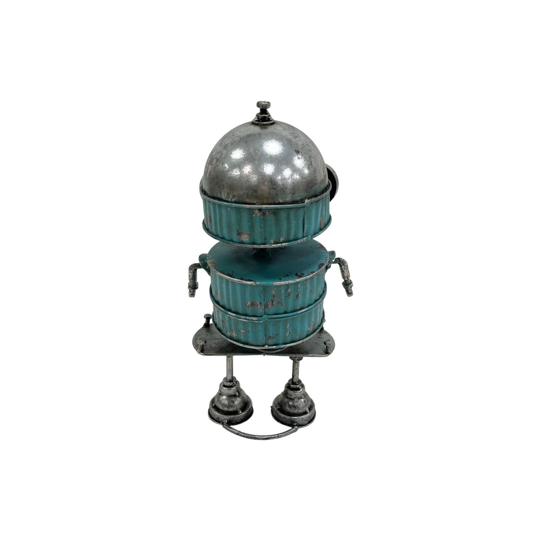 Willow &amp; Silk Blue Robot  Decoration 18.5x12.5x29.5cm
