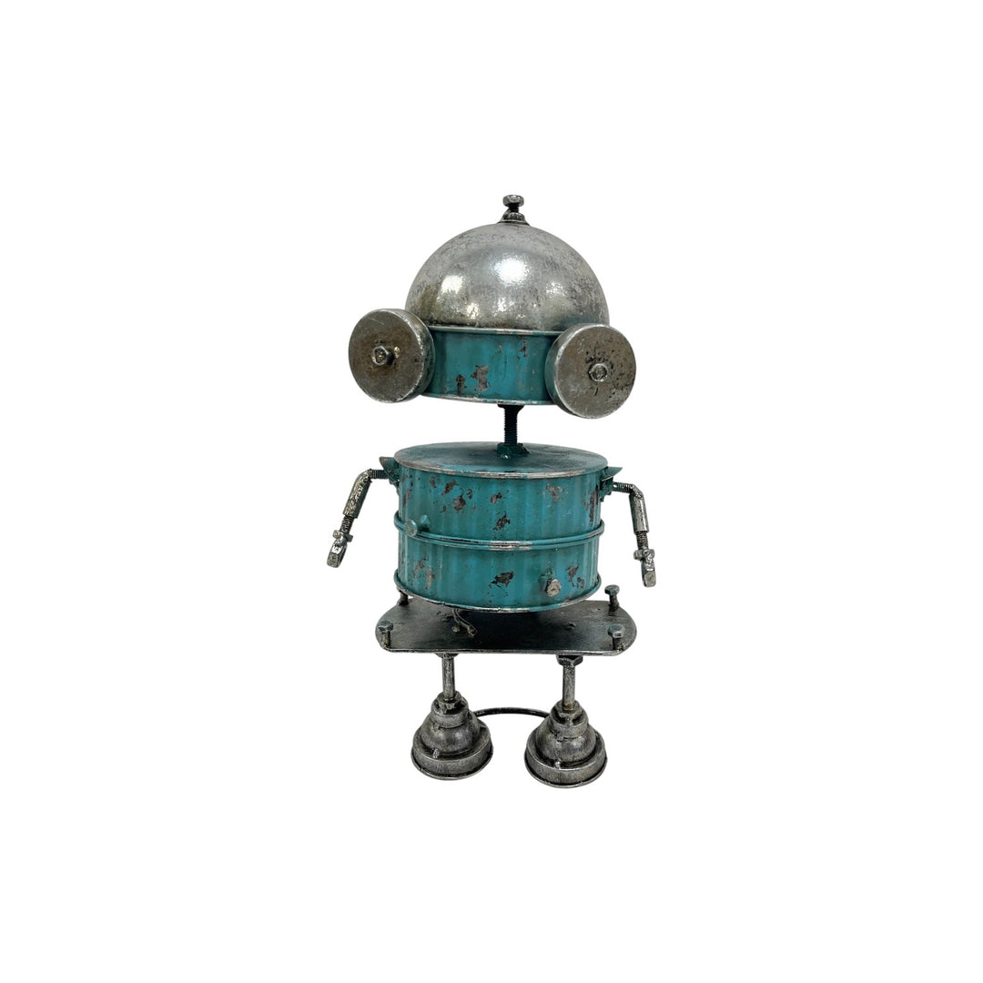 Willow &amp; Silk Blue Robot  Decoration 18.5x12.5x29.5cm
