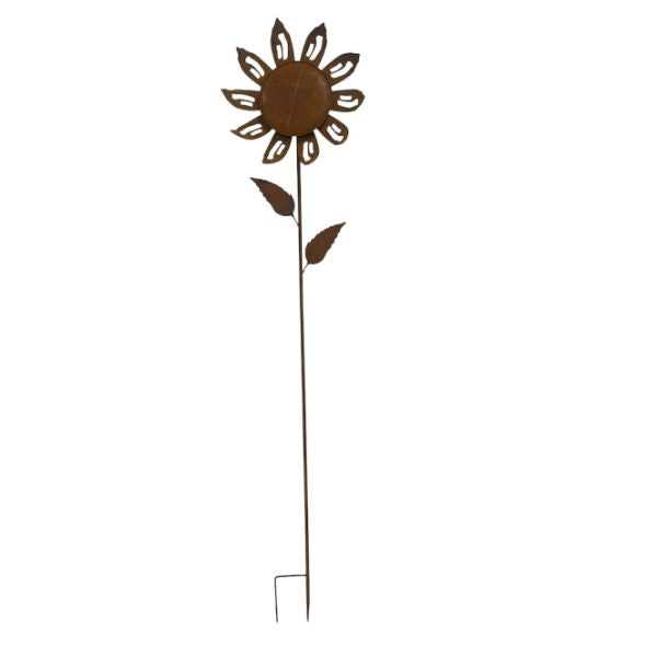Willow &amp; Silk Sunflower Wind Spinner Stake 34.3x10.2x148cm