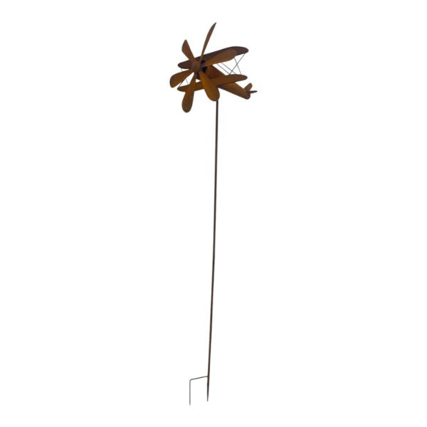 Willow &amp; Silk Plane Wind Spiner Stake 35x34x150cm