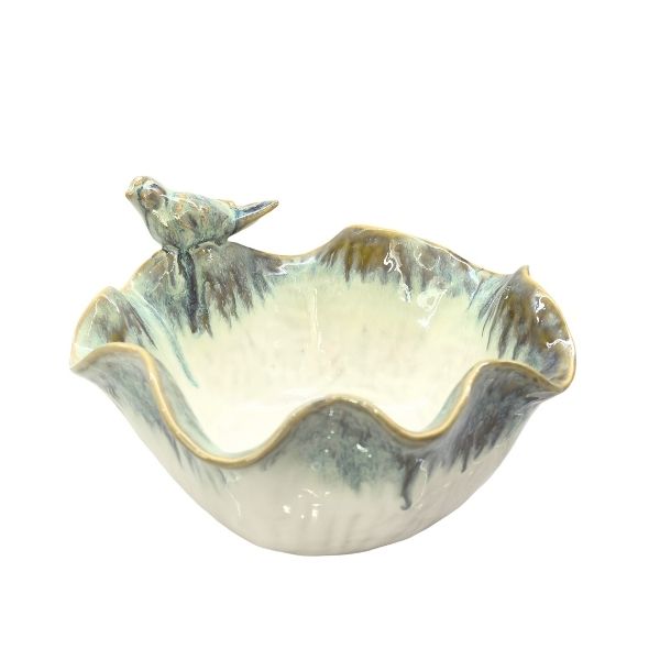 Willow &amp; Silk Ruffle Bowls Large 29*29*15Cm