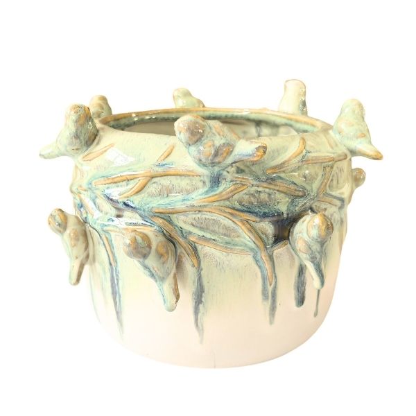 Willow &amp; Silk Bramble Planter Small 20*20*14Cm