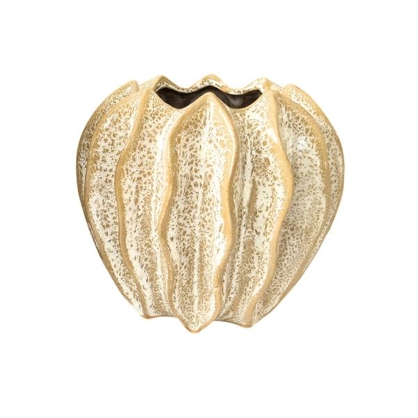 Willow &amp; Silk Scallop Vase Large 23*23*22Cm
