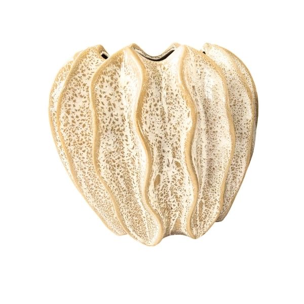 Willow &amp; Silk Scallop Vase Small 19*19*18Cm