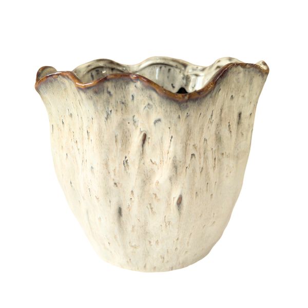 Willow &amp; Silk S/2 Terrazzo Planter Beige