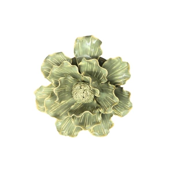Willow &amp; Silk Camellia Green Flower Decor Small