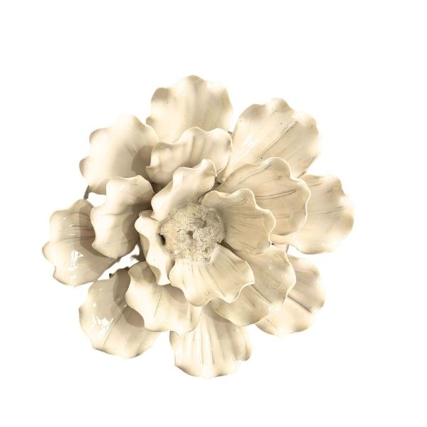 Willow &amp; Silk Camellia White Flower Decor Large