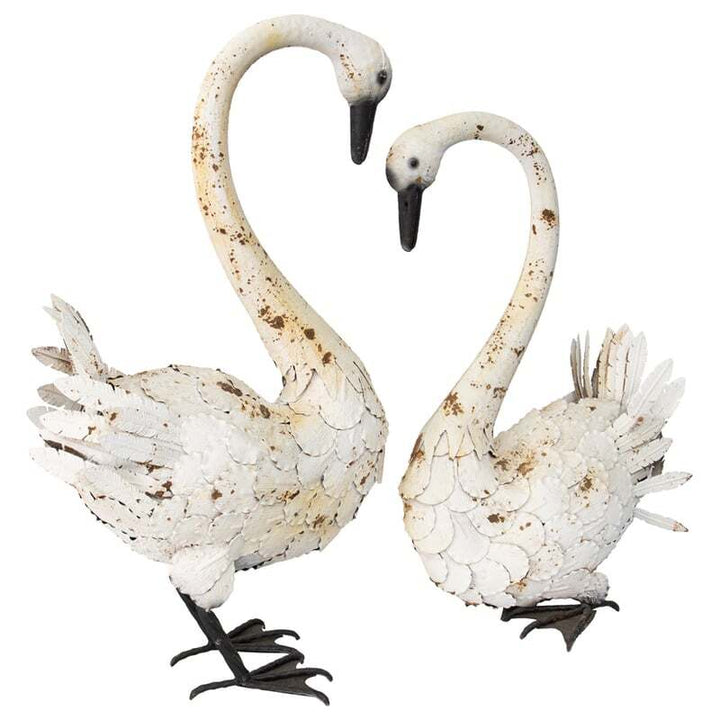 Willow &amp; Silk Garden Ornament Swan Couple