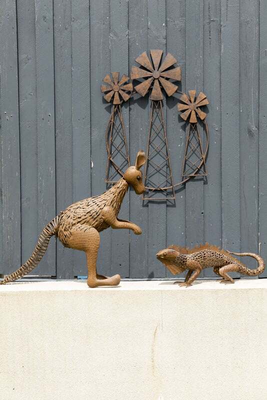 Willow &amp; Silk Rust Garden Ornament Kangaroo