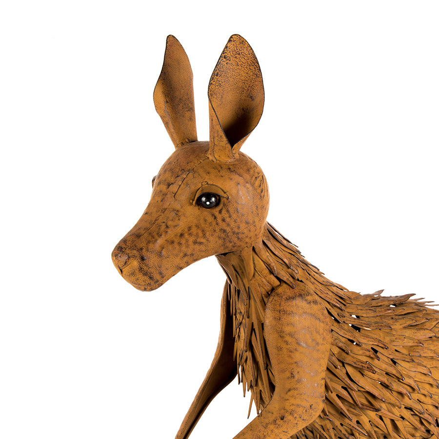 Willow &amp; Silk Rust Garden Ornament Kangaroo