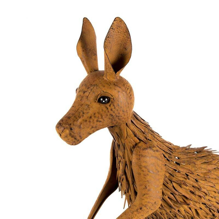Willow &amp; Silk Rust Garden Ornament Kangaroo