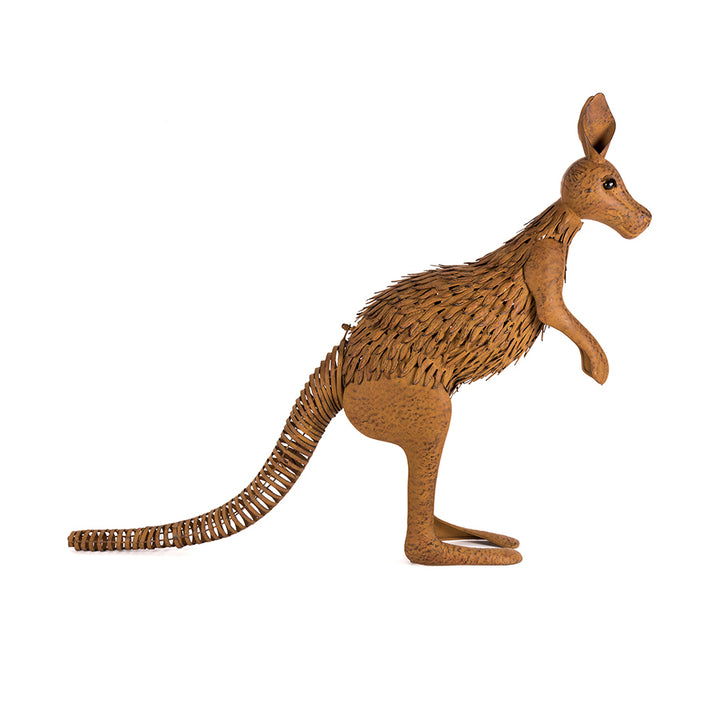 Willow &amp; Silk Rust Garden Ornament Kangaroo