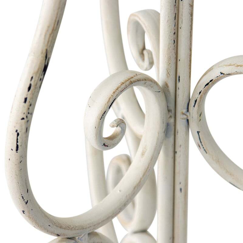 Willow &amp; Silk Birdbath Stand Decorative Large 76cm Antique White