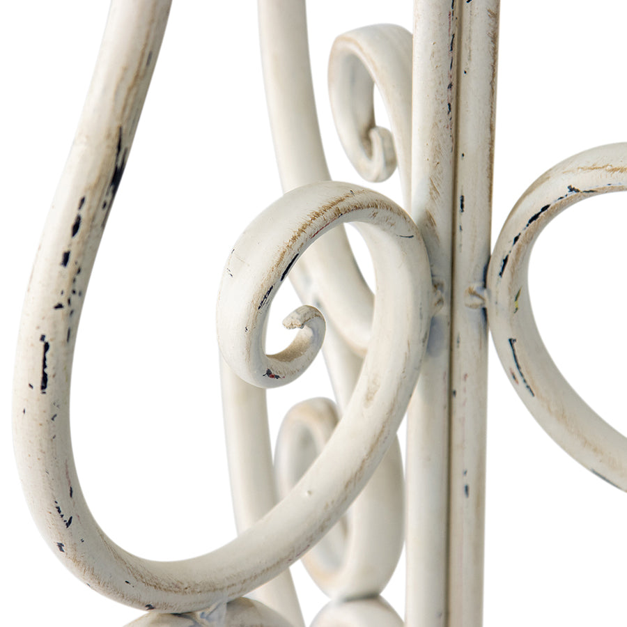 Willow &amp; Silk Birdbath Stand Decorative Large 76cm Antique White