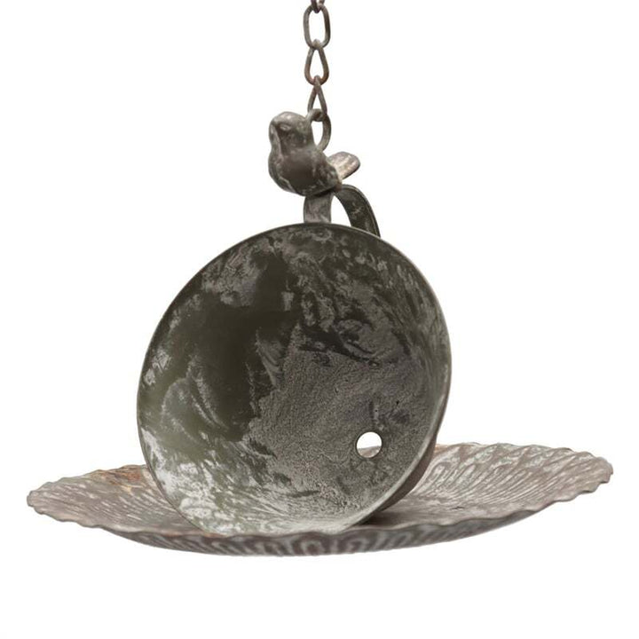 Willow &amp; Silk 57cm Cup &amp; Saucer Hanging Garden Bird Feeder