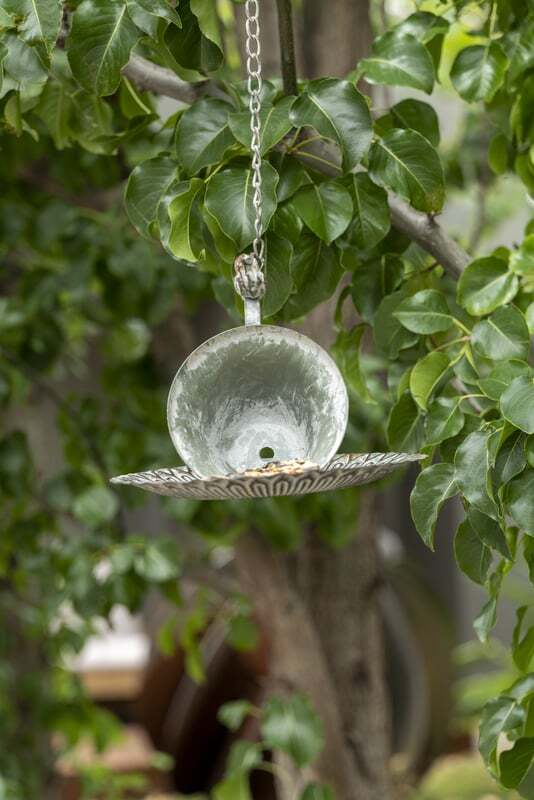 Willow &amp; Silk 57cm Cup &amp; Saucer Hanging Garden Bird Feeder