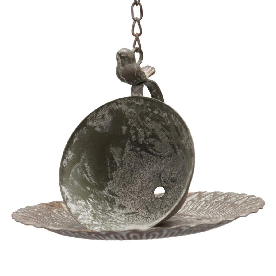 Willow &amp; Silk 57cm Cup &amp; Saucer Hanging Garden Bird Feeder