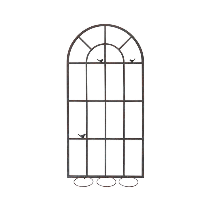 Willow &amp; Silk Wall Art French Window 130cm Rusty Green W/15cm Potholders