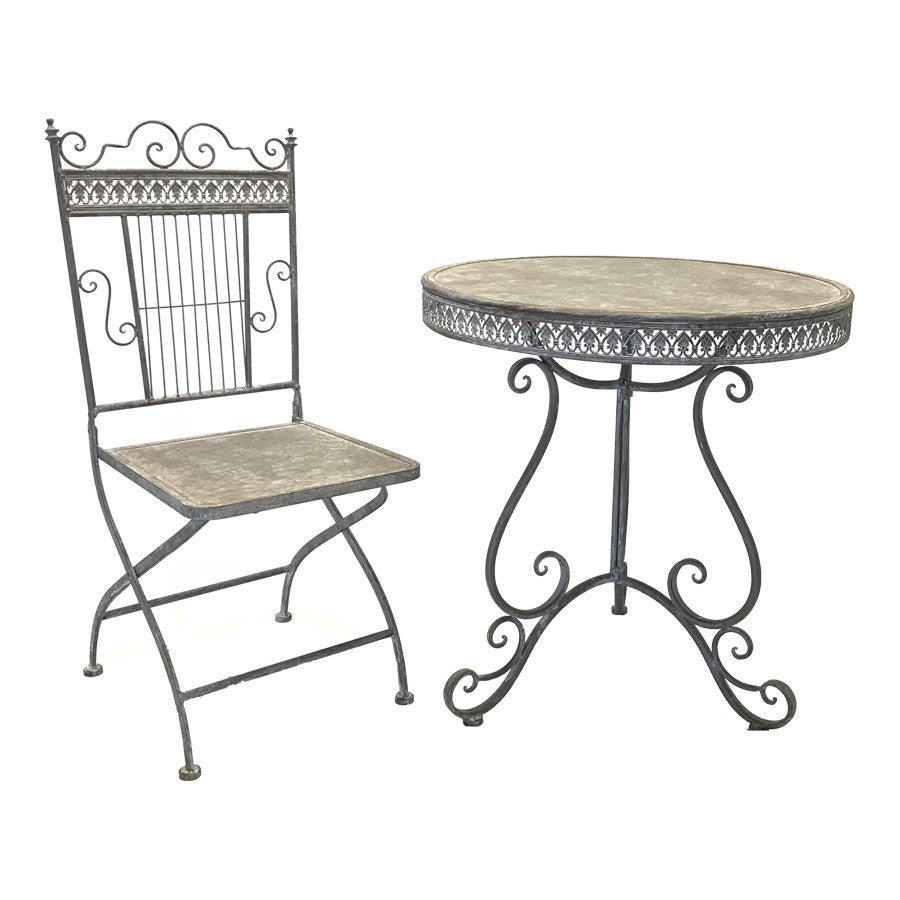 Willow &amp; Silk 2 Seater Outdoor Distressed Table &amp; Chair Set