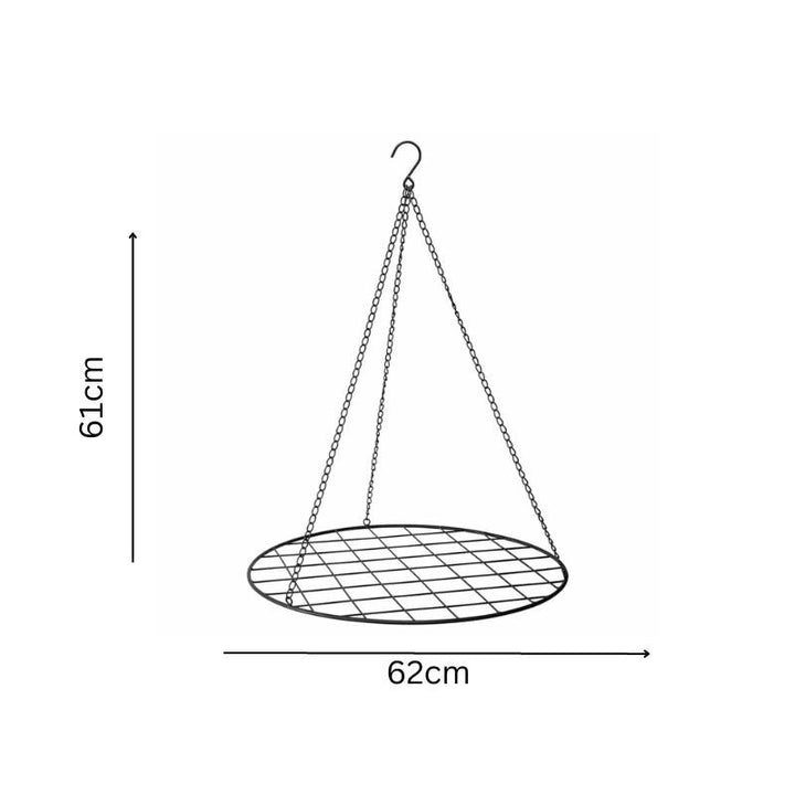 Willow &amp; Silk Round Hanging Garden Planter Display - Black