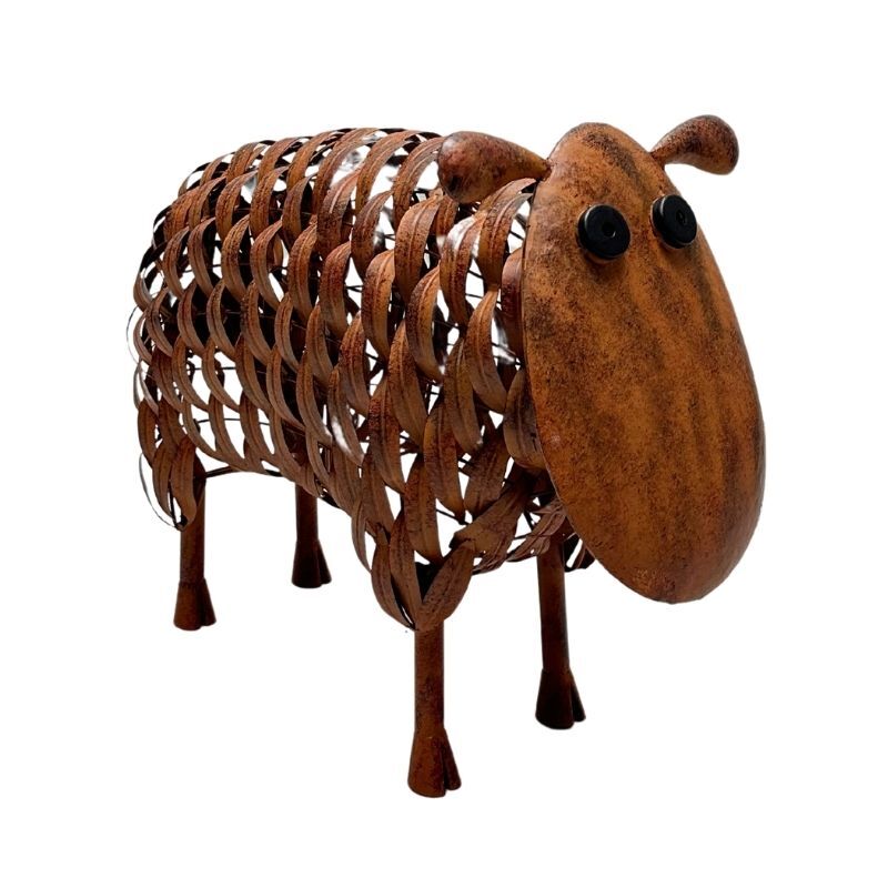 Willow &amp; Silk Metal Rust Sheep Statue 54x25x42cm