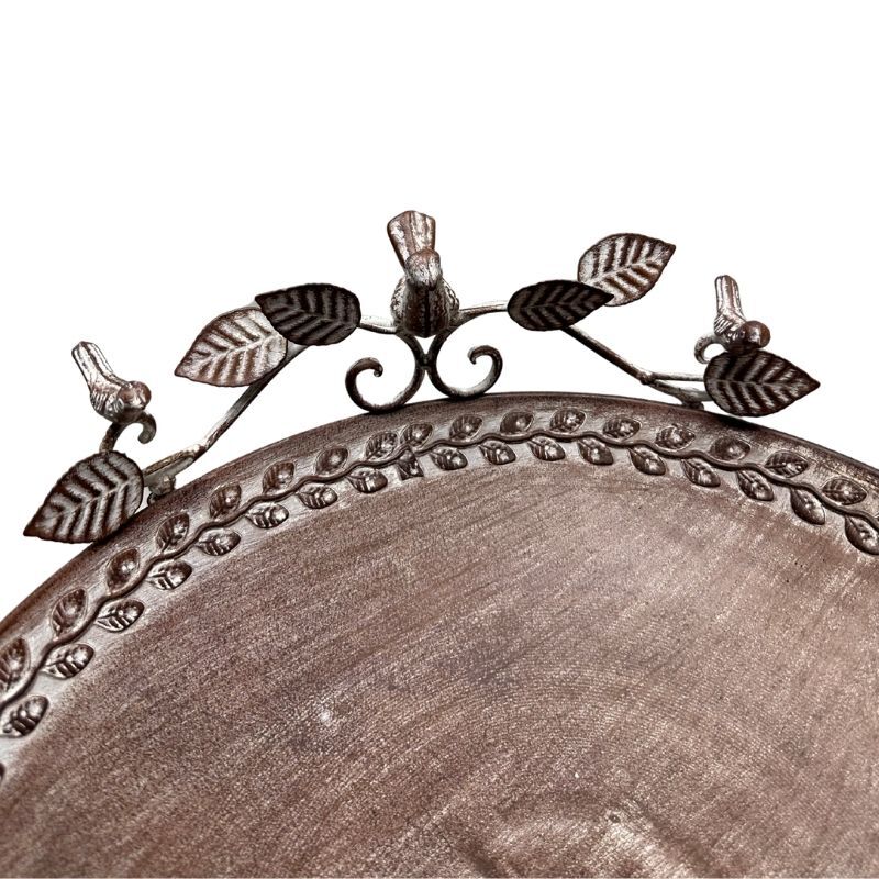 Willow &amp; Silk Leafy Birdbath/Feeder w/Embellished Legs 47x41x80cm