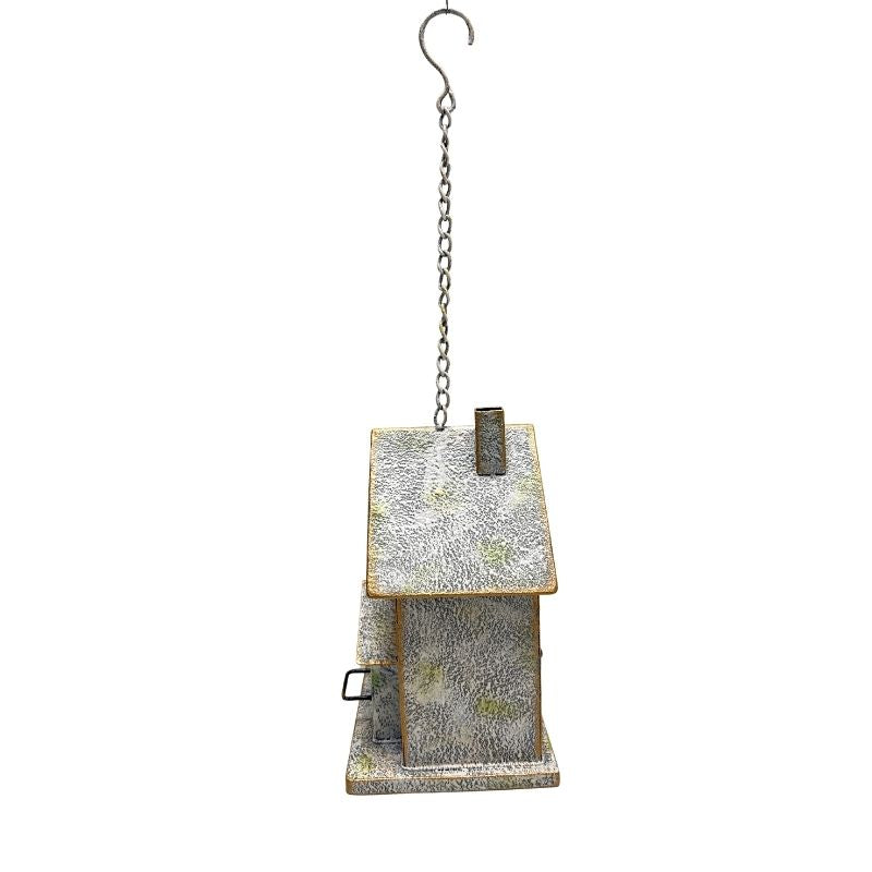 Willow &amp; Silk Hanging Two-Storey Birdhouse 16x15x45cm