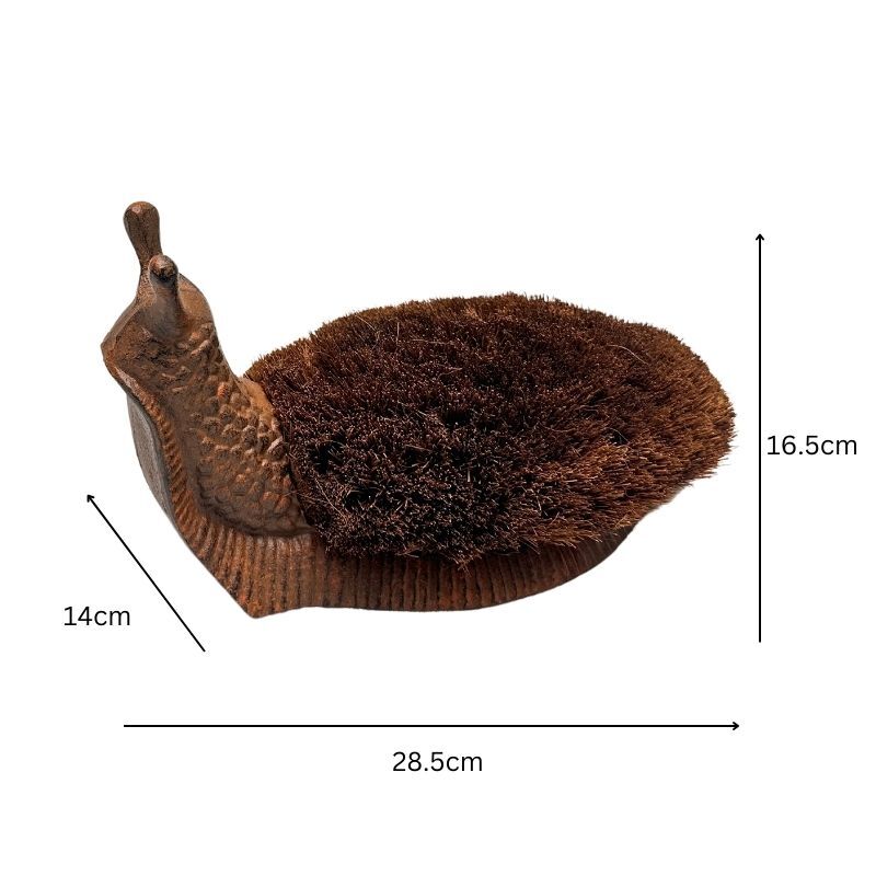 Willow &amp; Silk Cast - Iron Snail Boot Brush/Decor28.5x14x16.5cm