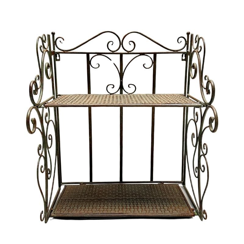 Willow &amp; Silk French Provincial 2 Tier Ornate Wall Shelf 50x34x60cm